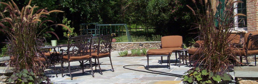 finished landscape patio design