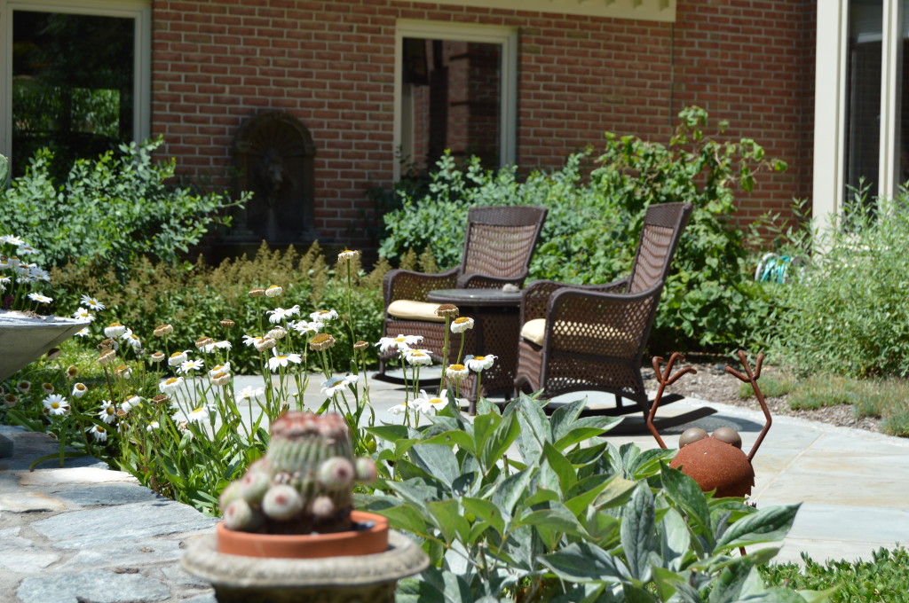 Wicker Chairs and new planters