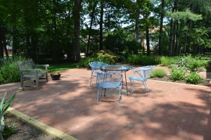 patio furniture on freshly installed patio