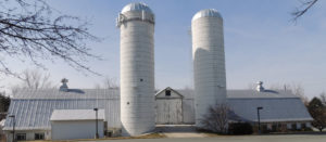 barns and two large silos