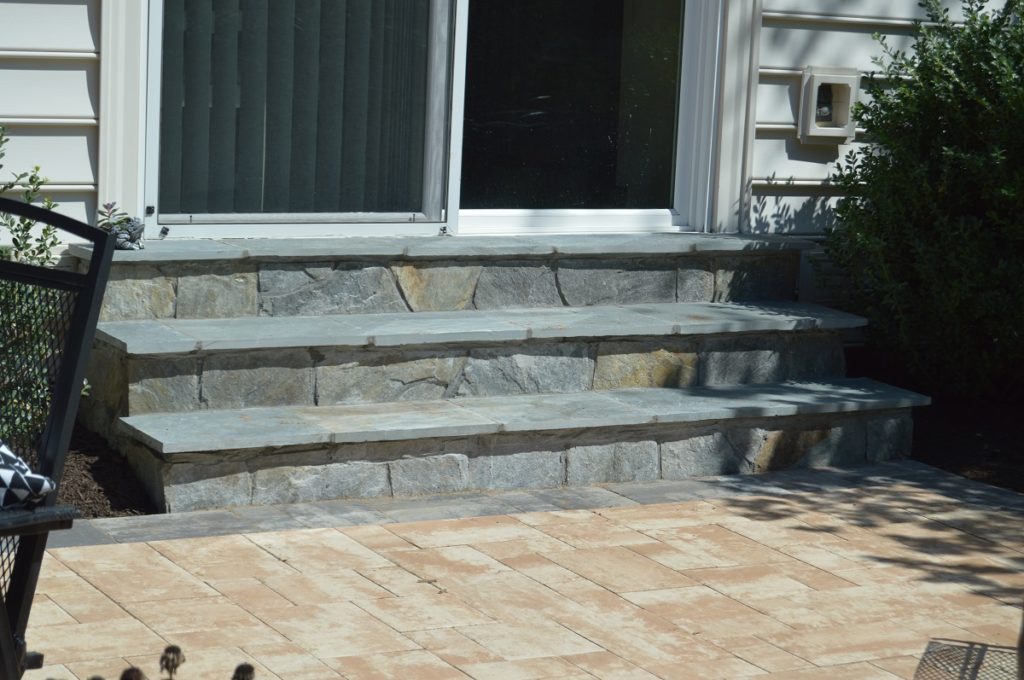 Stone patio Steps