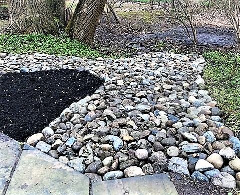 Groban stonework bed installation