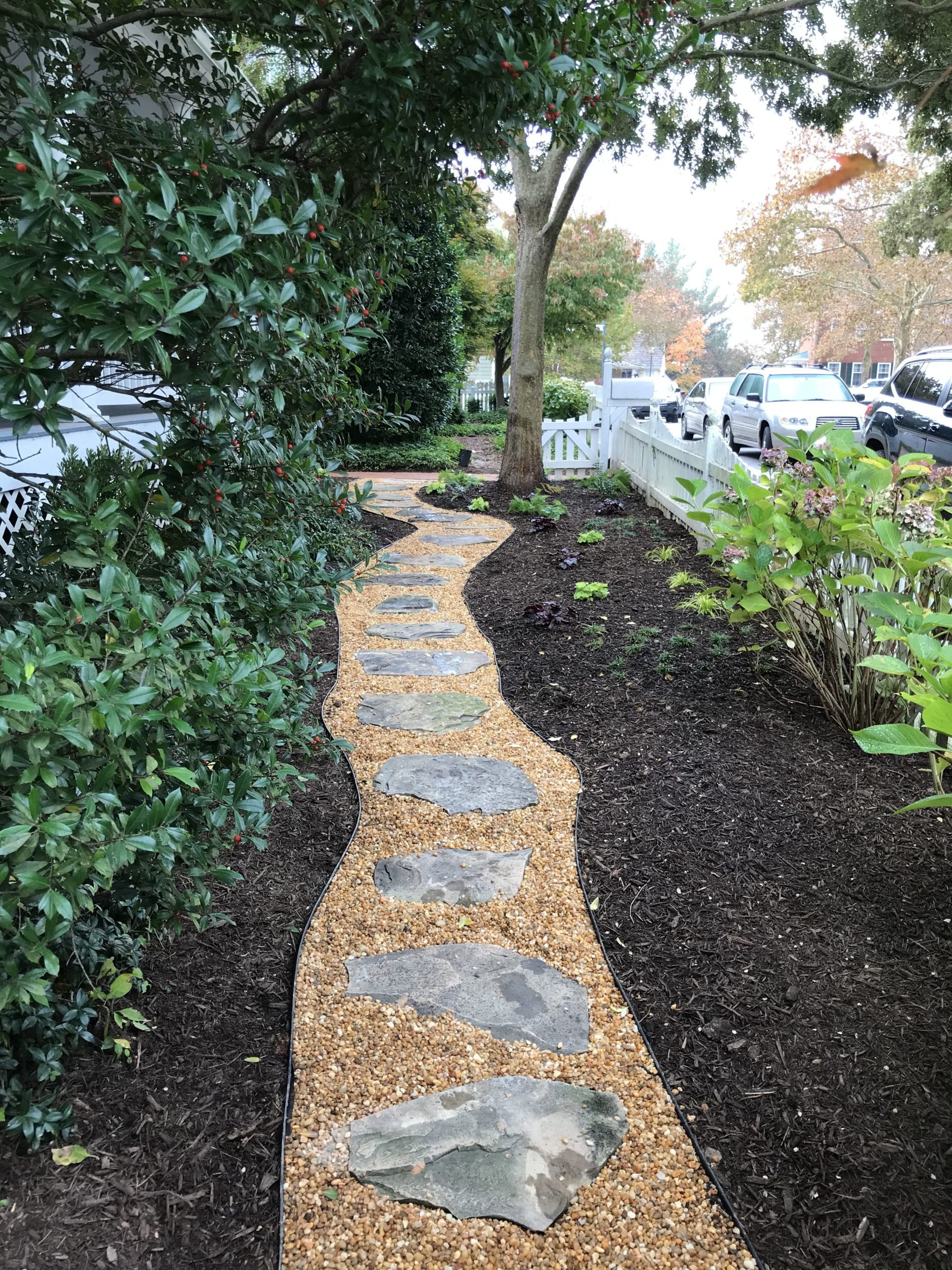 mulched in flowerbed