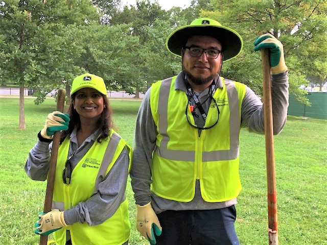 National mall project with the allentuck landscaping team members